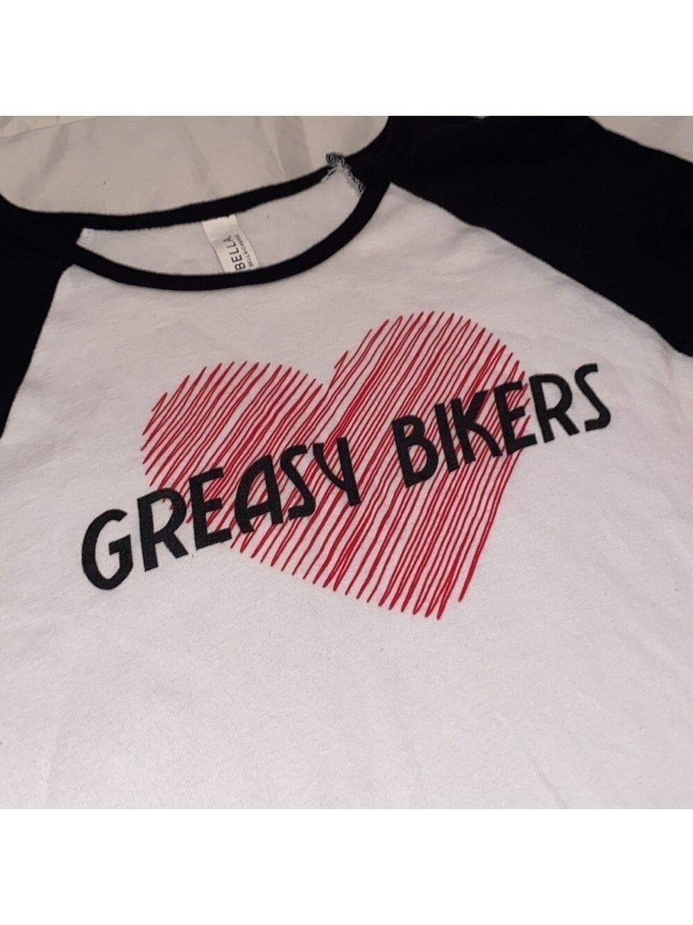 I love Greasy bikers raglan tee - Picture 3 of 5